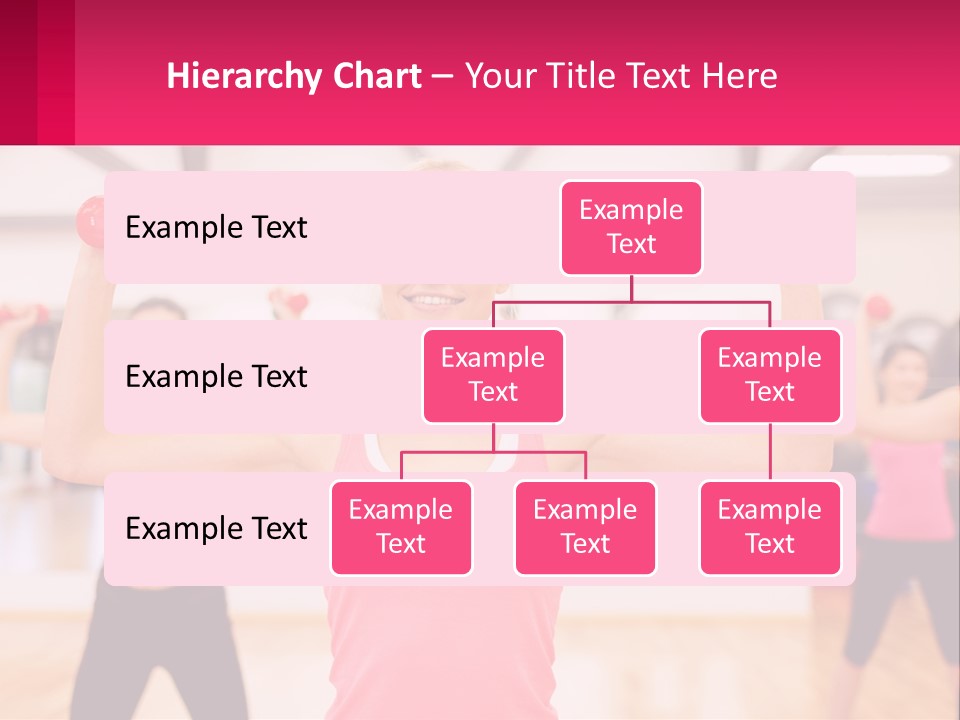 A Group Of Women Doing Exercises With Dumbbells PowerPoint Template