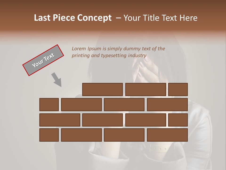 A Woman Covering Her Face With Her Hands PowerPoint Template