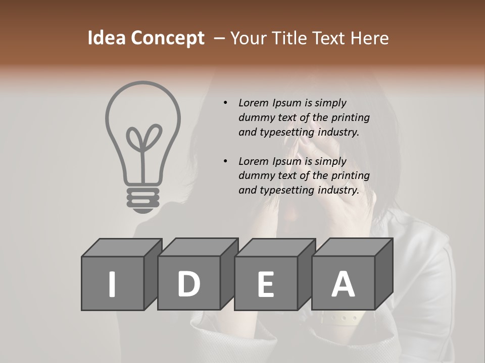 A Woman Covering Her Face With Her Hands PowerPoint Template