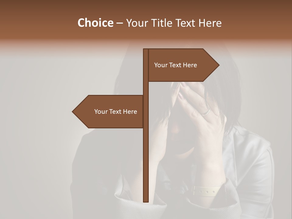 A Woman Covering Her Face With Her Hands PowerPoint Template