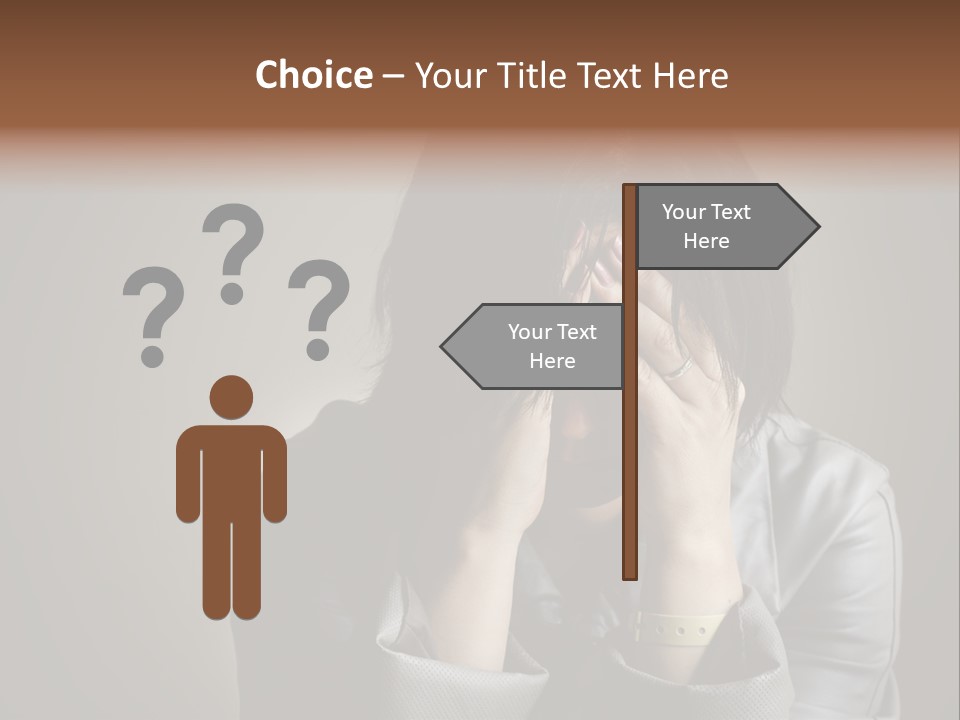 A Woman Covering Her Face With Her Hands PowerPoint Template