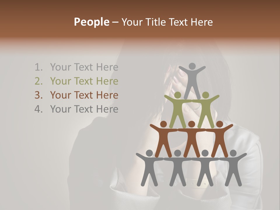 A Woman Covering Her Face With Her Hands PowerPoint Template