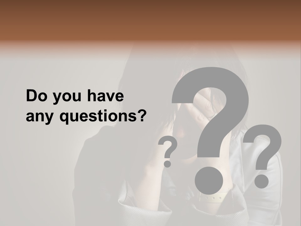 A Woman Covering Her Face With Her Hands PowerPoint Template