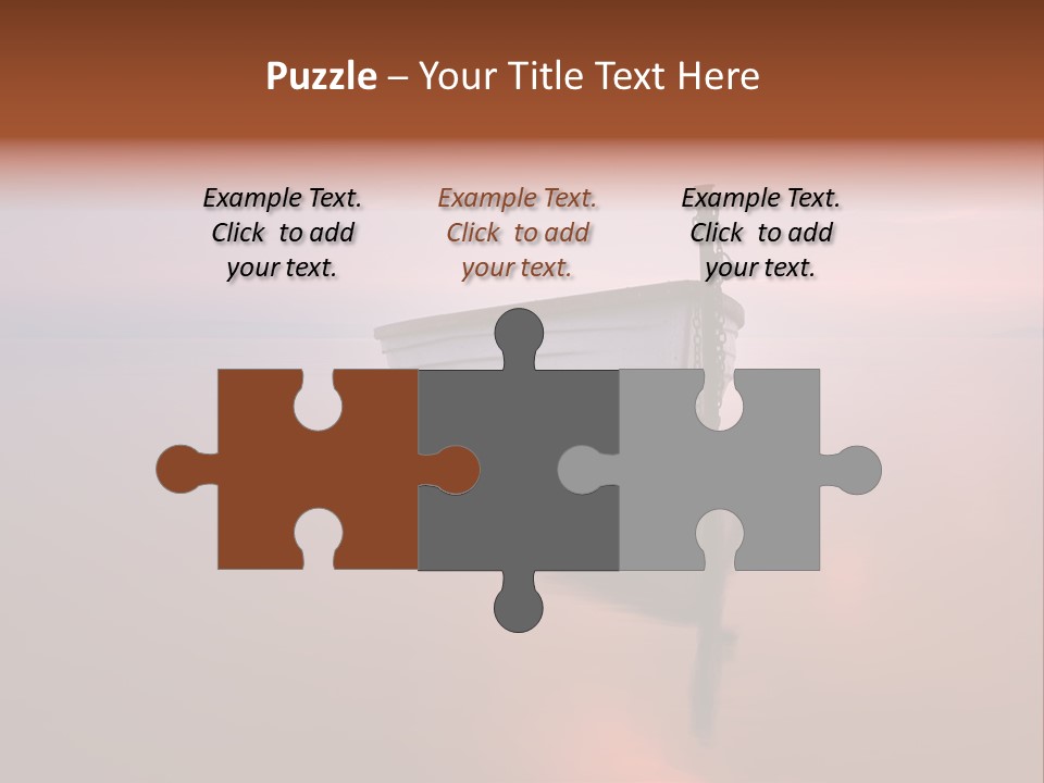 A Boat Is Sitting In The Water On A Calm Day PowerPoint Template