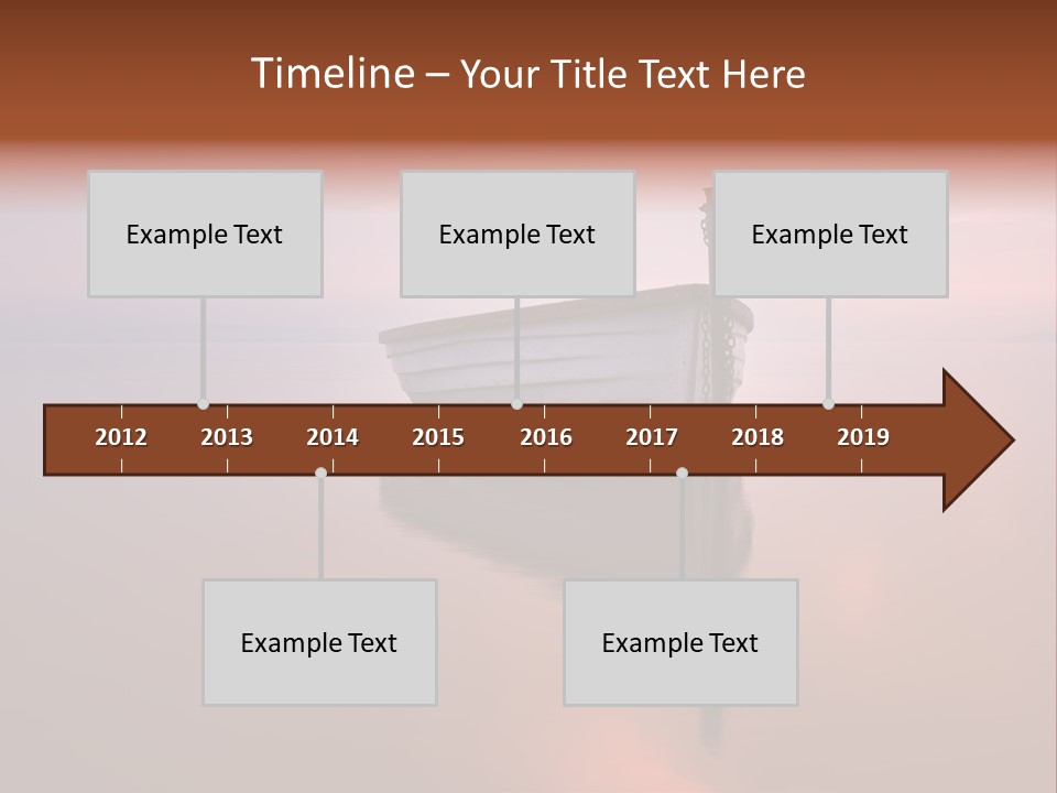 A Boat Is Sitting In The Water On A Calm Day PowerPoint Template