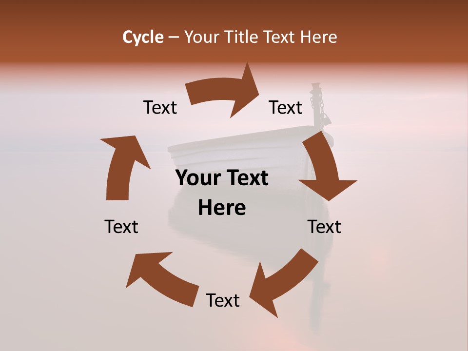 A Boat Is Sitting In The Water On A Calm Day PowerPoint Template