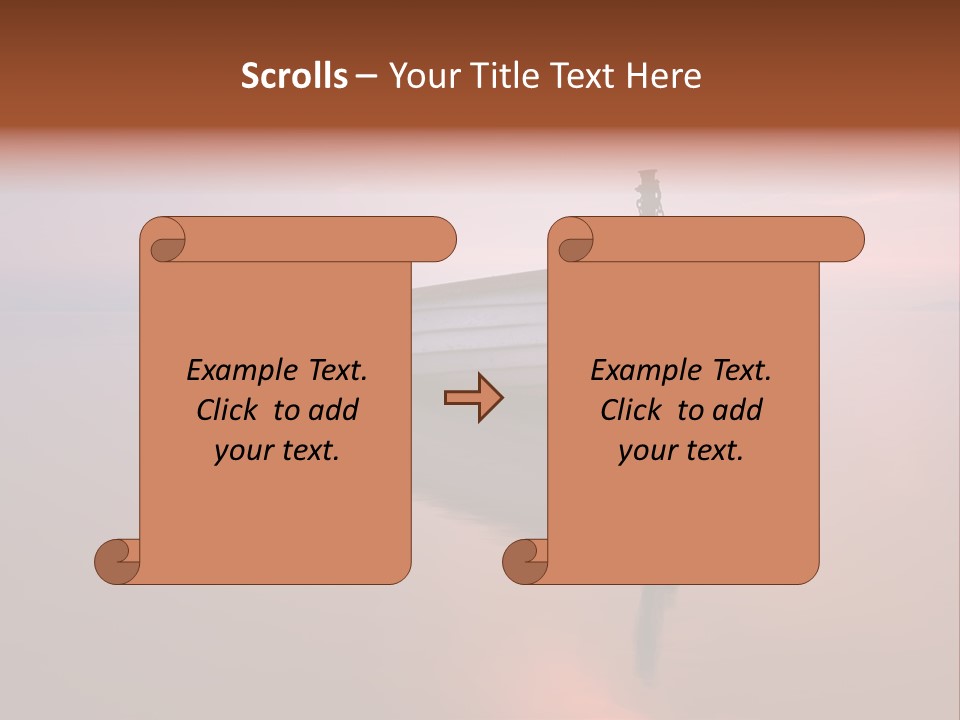 A Boat Is Sitting In The Water On A Calm Day PowerPoint Template
