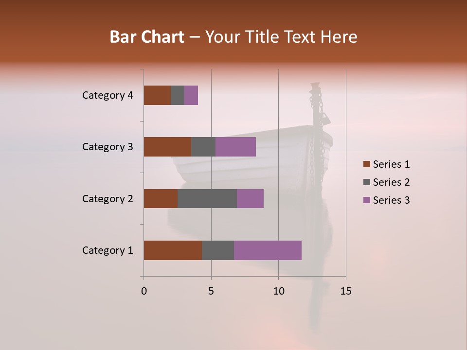 A Boat Is Sitting In The Water On A Calm Day PowerPoint Template