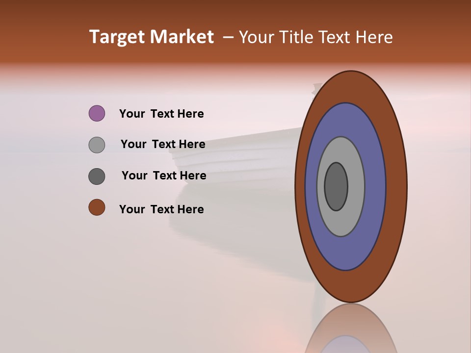 A Boat Is Sitting In The Water On A Calm Day PowerPoint Template