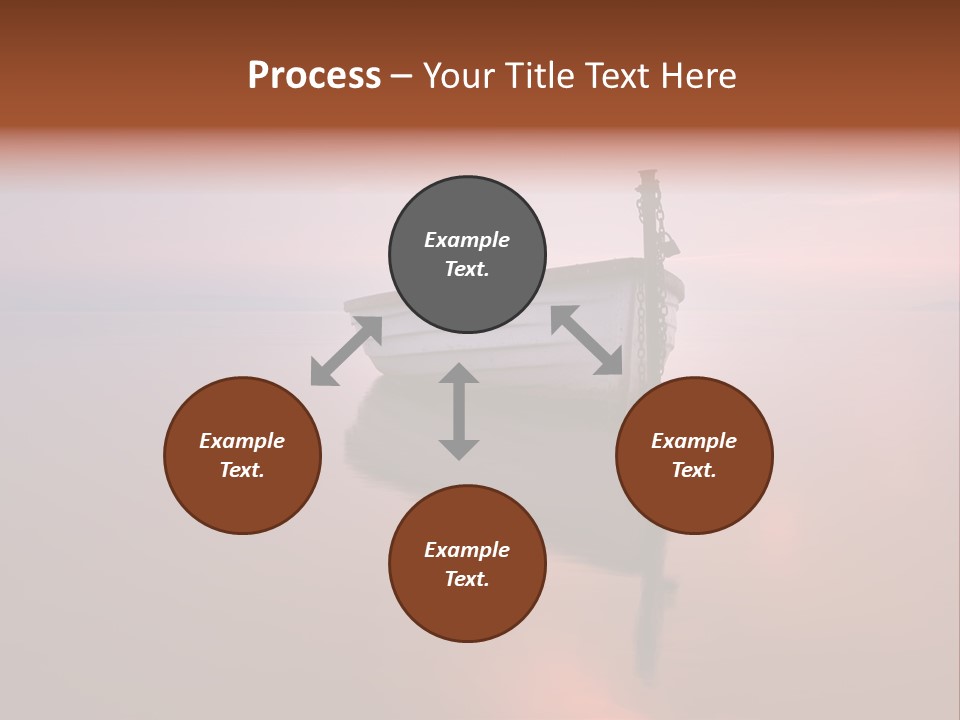 A Boat Is Sitting In The Water On A Calm Day PowerPoint Template