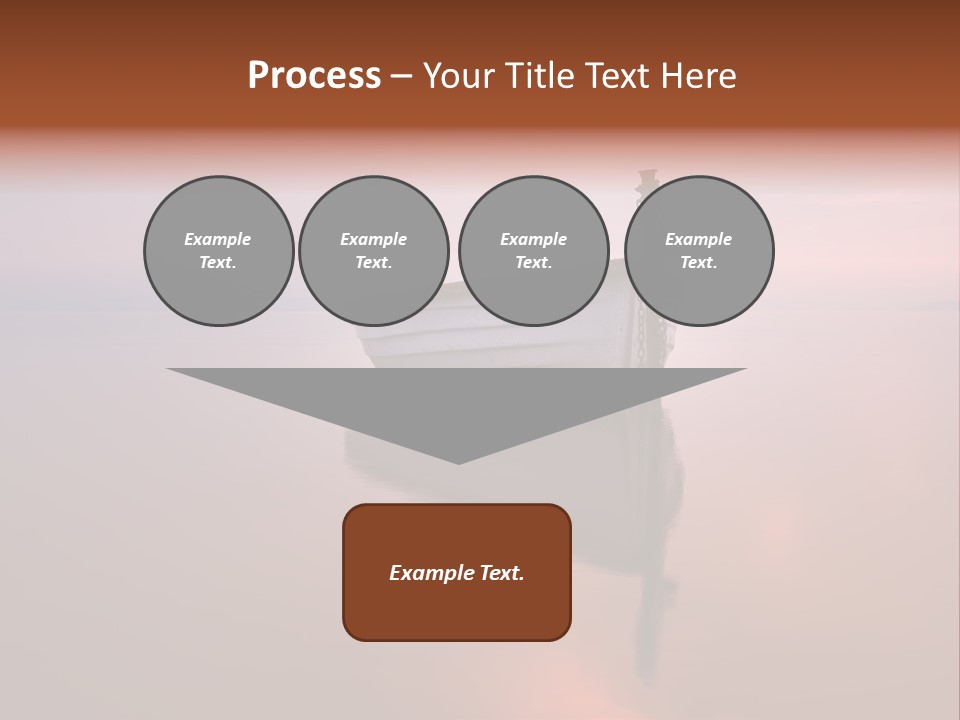 A Boat Is Sitting In The Water On A Calm Day PowerPoint Template