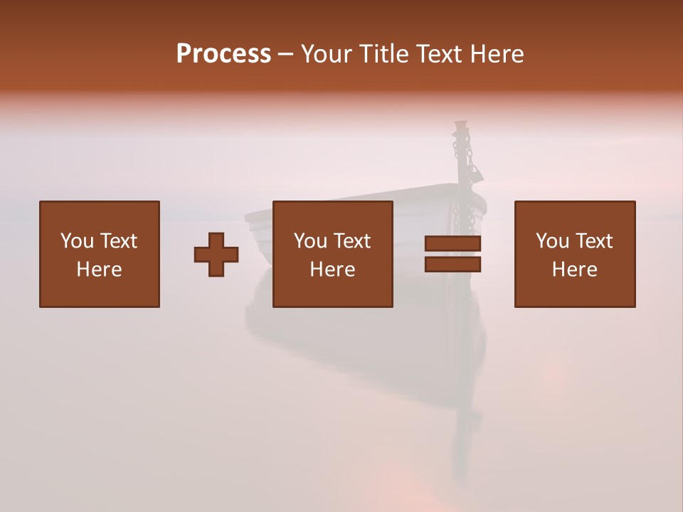 A Boat Is Sitting In The Water On A Calm Day PowerPoint Template