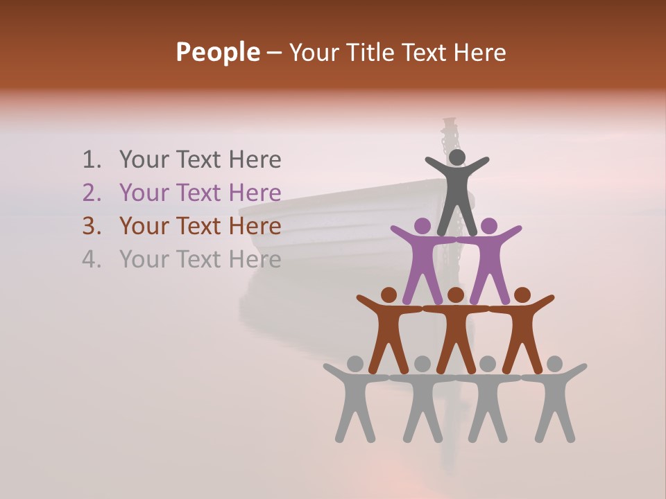 A Boat Is Sitting In The Water On A Calm Day PowerPoint Template