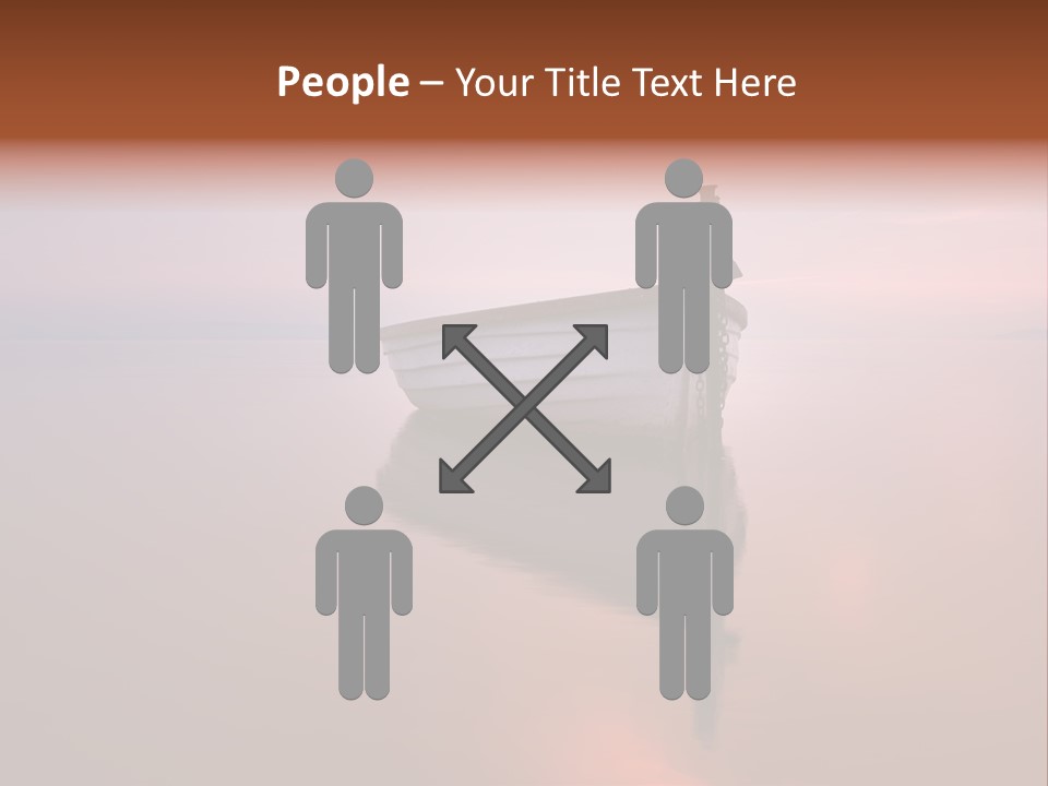 A Boat Is Sitting In The Water On A Calm Day PowerPoint Template