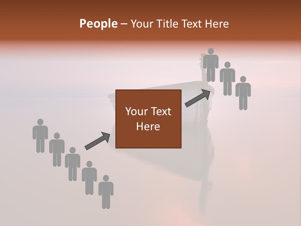 A Boat Is Sitting In The Water On A Calm Day PowerPoint Template