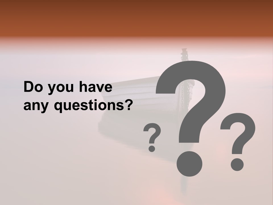 A Boat Is Sitting In The Water On A Calm Day PowerPoint Template