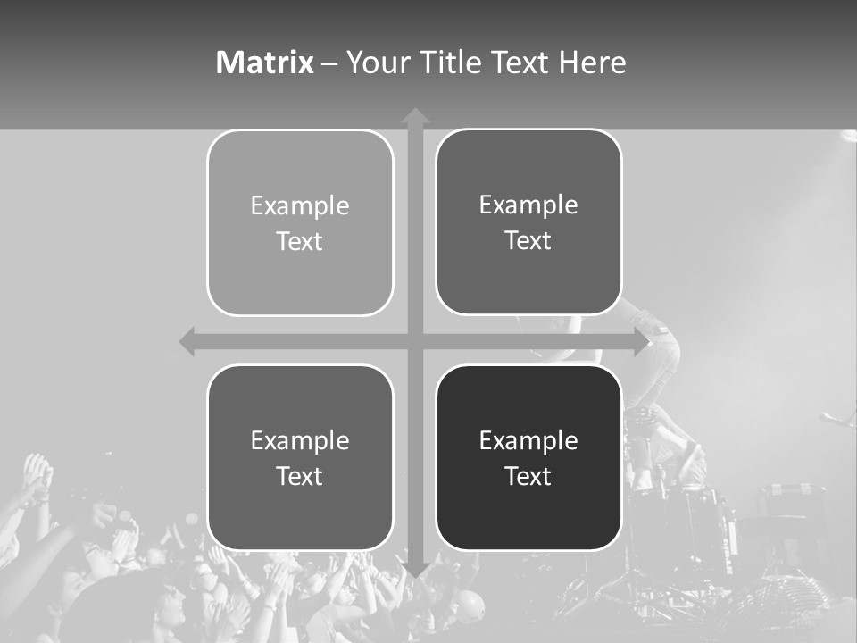 A Man On Top Of A Drum Set In Front Of A Crowd PowerPoint Template