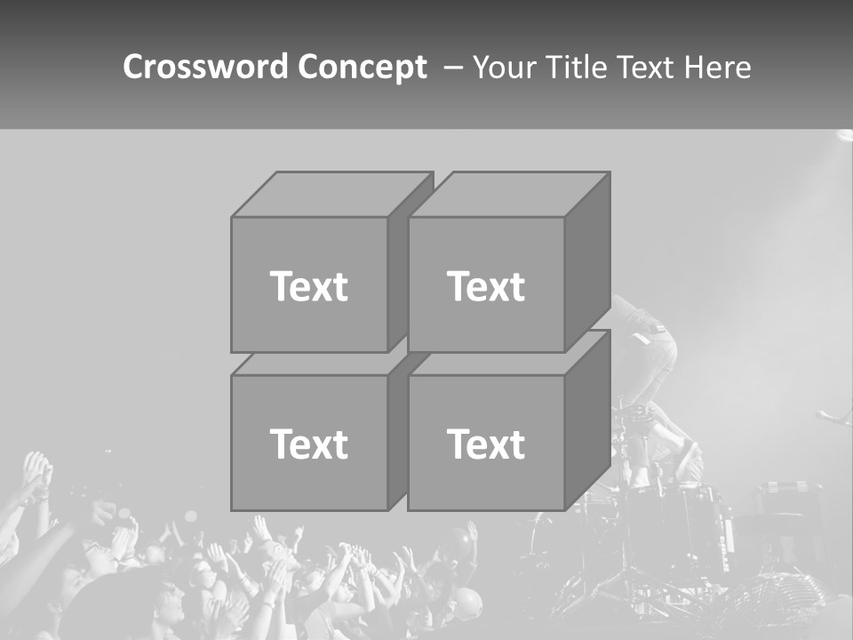 A Man On Top Of A Drum Set In Front Of A Crowd PowerPoint Template