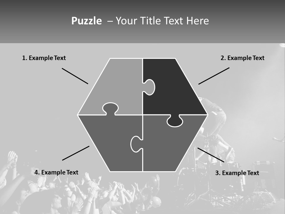 A Man On Top Of A Drum Set In Front Of A Crowd PowerPoint Template