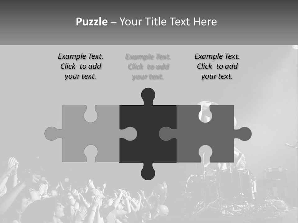 A Man On Top Of A Drum Set In Front Of A Crowd PowerPoint Template