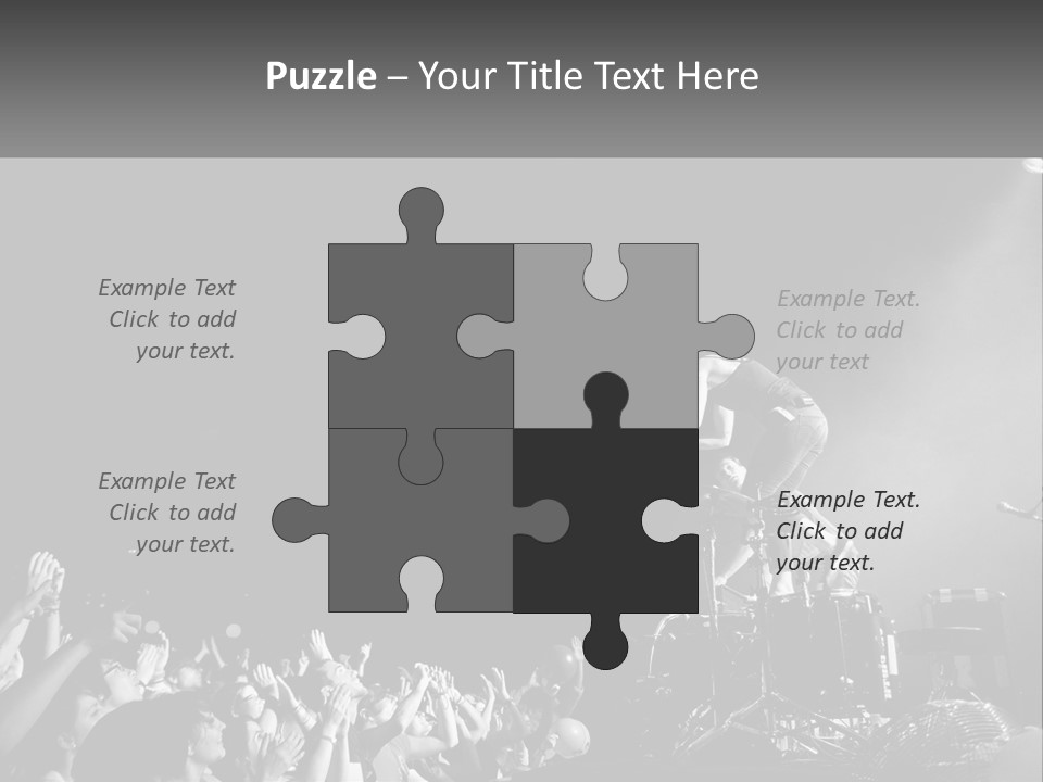 A Man On Top Of A Drum Set In Front Of A Crowd PowerPoint Template