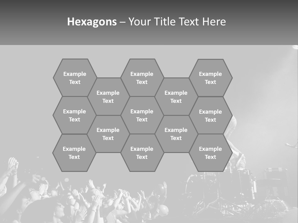 A Man On Top Of A Drum Set In Front Of A Crowd PowerPoint Template