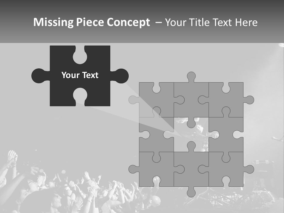 A Man On Top Of A Drum Set In Front Of A Crowd PowerPoint Template