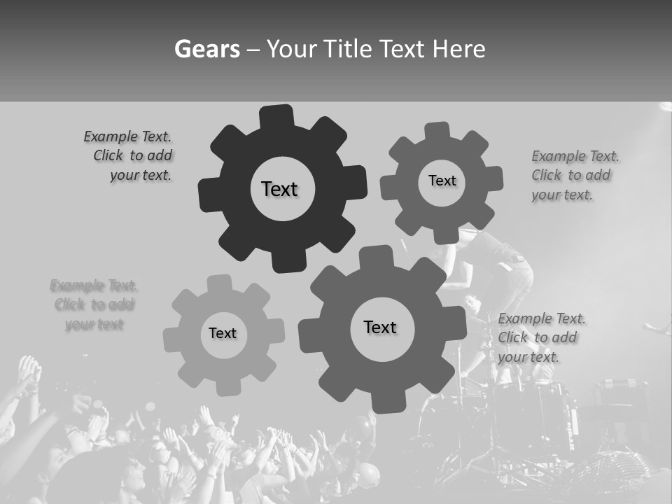 A Man On Top Of A Drum Set In Front Of A Crowd PowerPoint Template