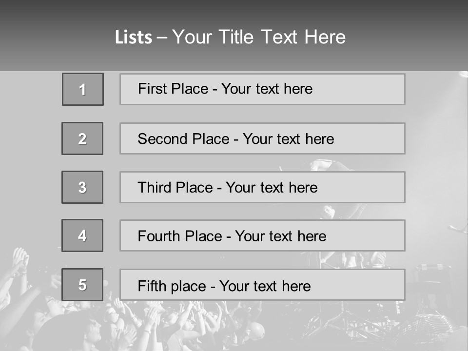A Man On Top Of A Drum Set In Front Of A Crowd PowerPoint Template