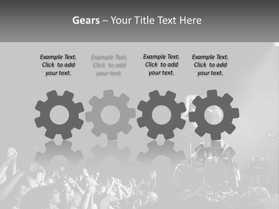 A Man On Top Of A Drum Set In Front Of A Crowd PowerPoint Template