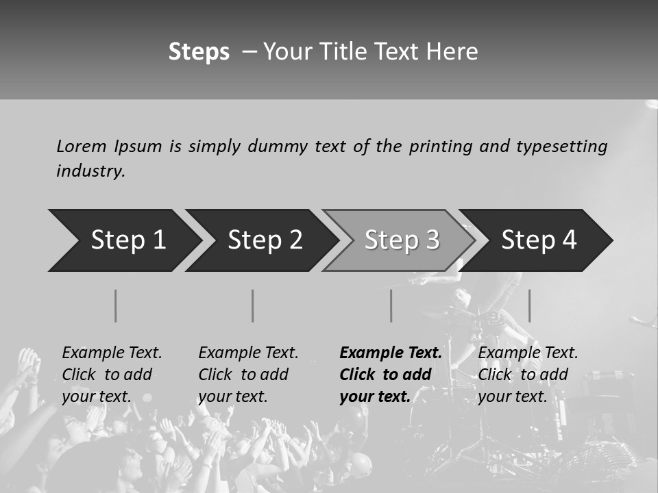 A Man On Top Of A Drum Set In Front Of A Crowd PowerPoint Template