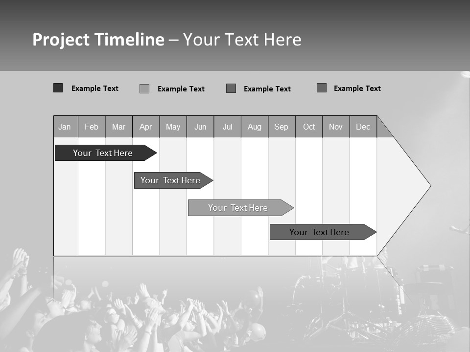 A Man On Top Of A Drum Set In Front Of A Crowd PowerPoint Template
