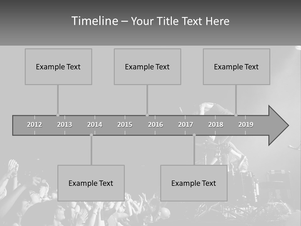 A Man On Top Of A Drum Set In Front Of A Crowd PowerPoint Template