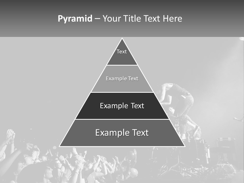 A Man On Top Of A Drum Set In Front Of A Crowd PowerPoint Template