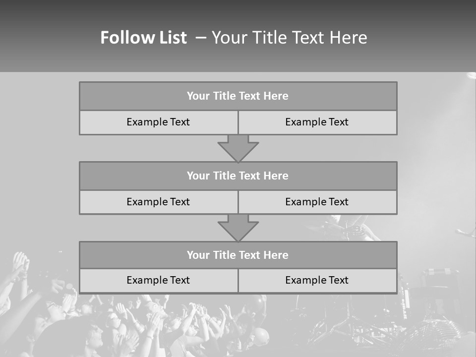 A Man On Top Of A Drum Set In Front Of A Crowd PowerPoint Template