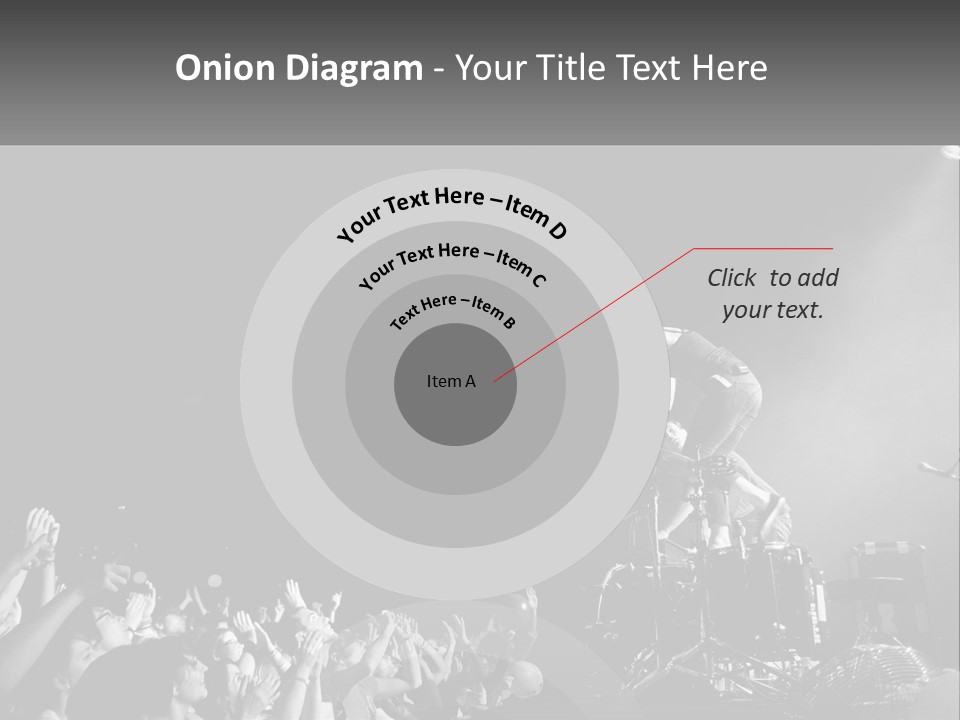 A Man On Top Of A Drum Set In Front Of A Crowd PowerPoint Template