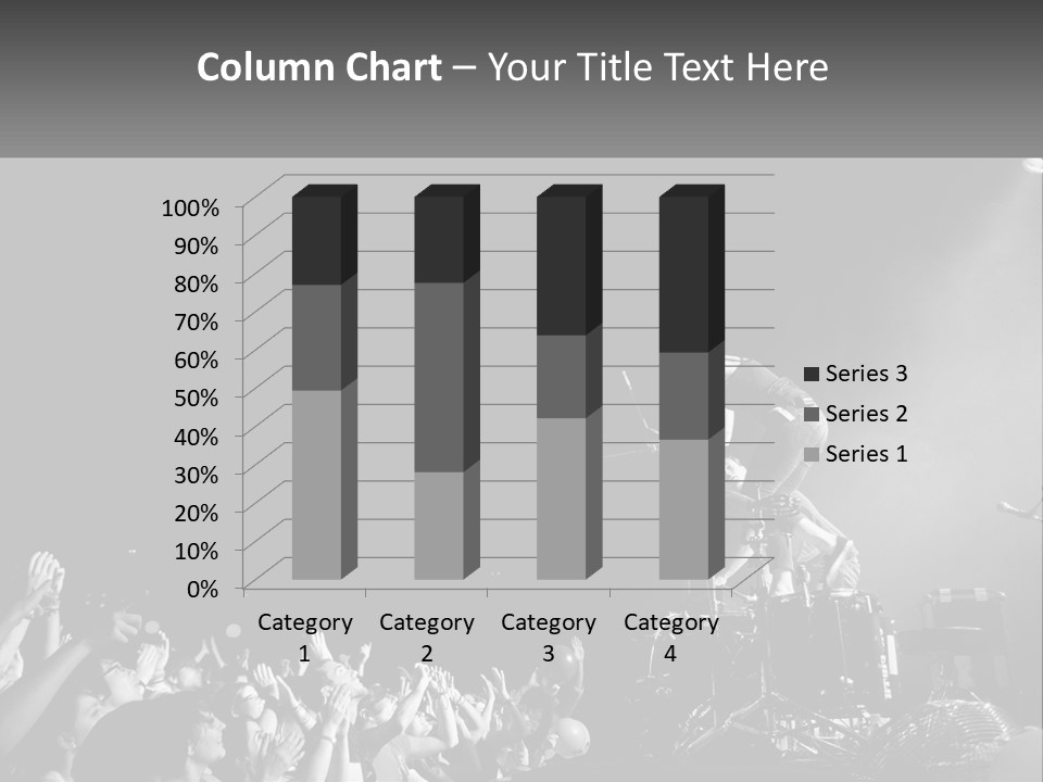 A Man On Top Of A Drum Set In Front Of A Crowd PowerPoint Template
