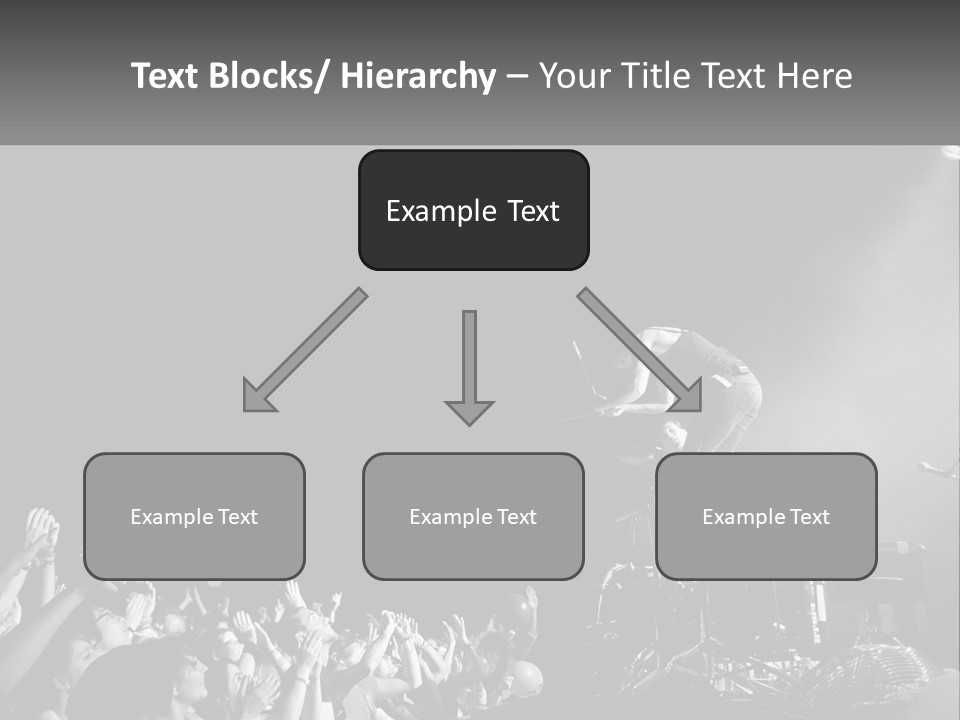 A Man On Top Of A Drum Set In Front Of A Crowd PowerPoint Template