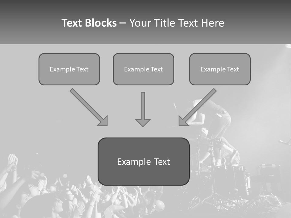 A Man On Top Of A Drum Set In Front Of A Crowd PowerPoint Template