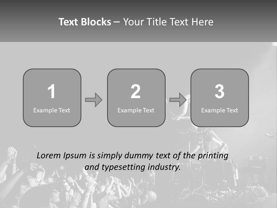 A Man On Top Of A Drum Set In Front Of A Crowd PowerPoint Template