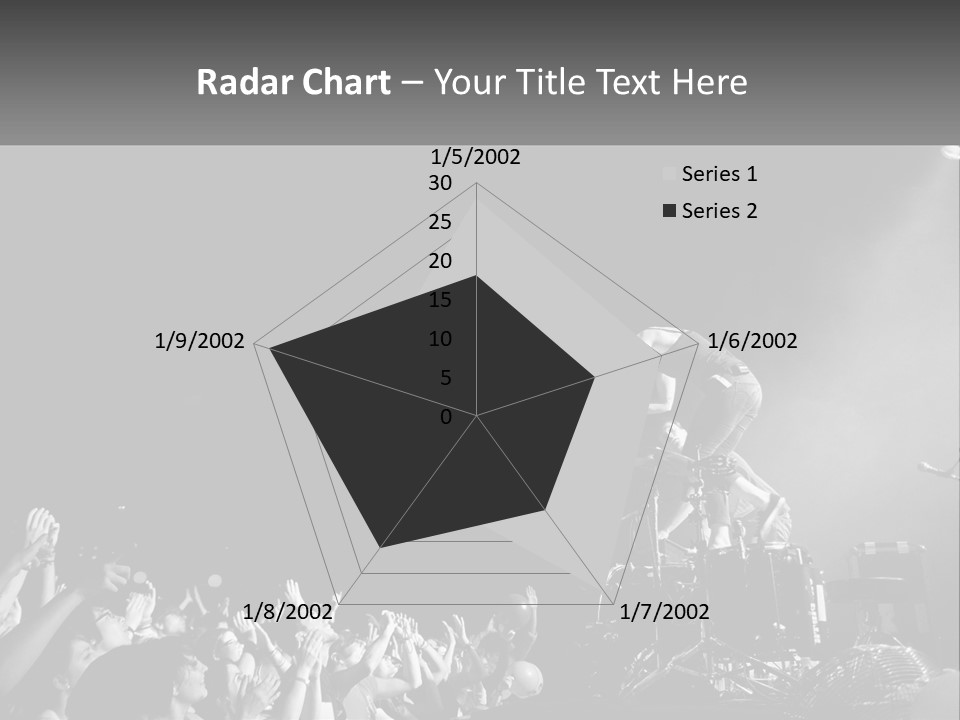 A Man On Top Of A Drum Set In Front Of A Crowd PowerPoint Template