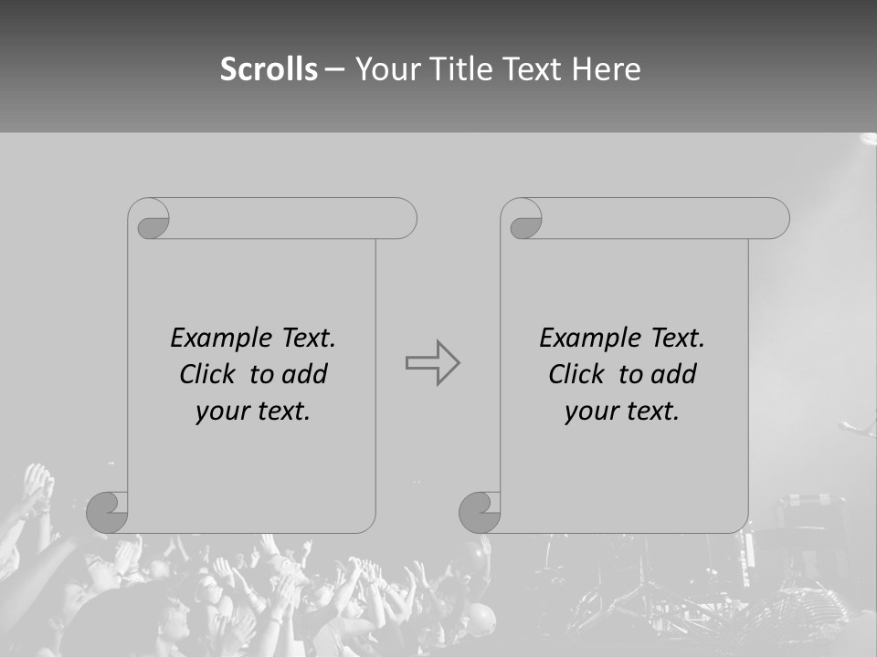 A Man On Top Of A Drum Set In Front Of A Crowd PowerPoint Template