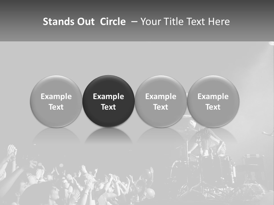 A Man On Top Of A Drum Set In Front Of A Crowd PowerPoint Template