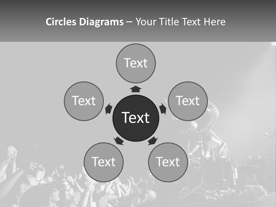 A Man On Top Of A Drum Set In Front Of A Crowd PowerPoint Template