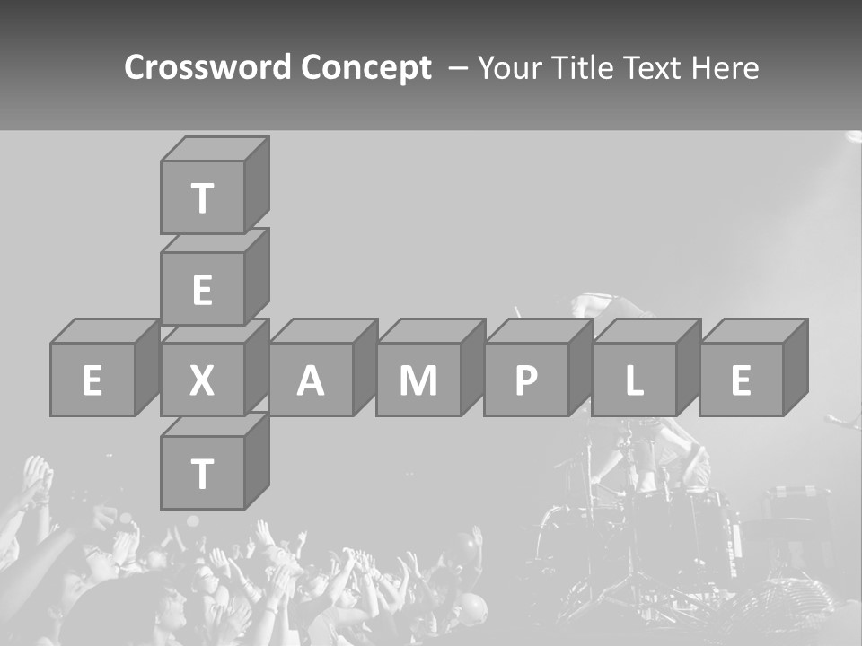 A Man On Top Of A Drum Set In Front Of A Crowd PowerPoint Template