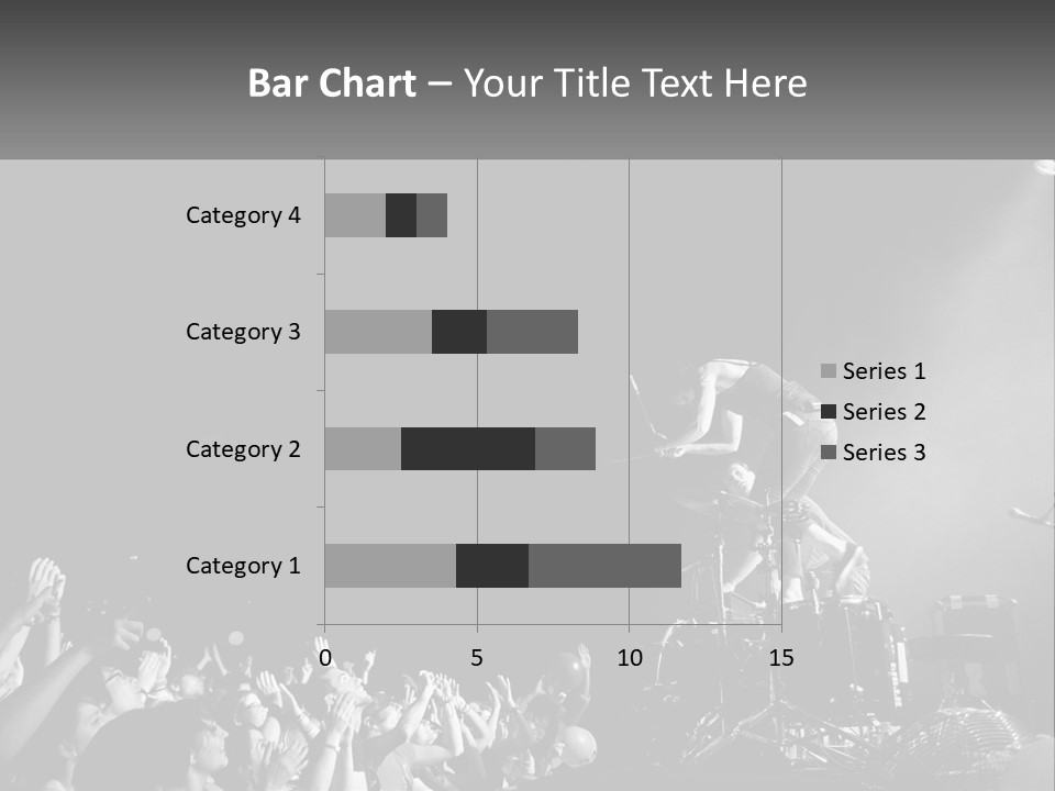 A Man On Top Of A Drum Set In Front Of A Crowd PowerPoint Template
