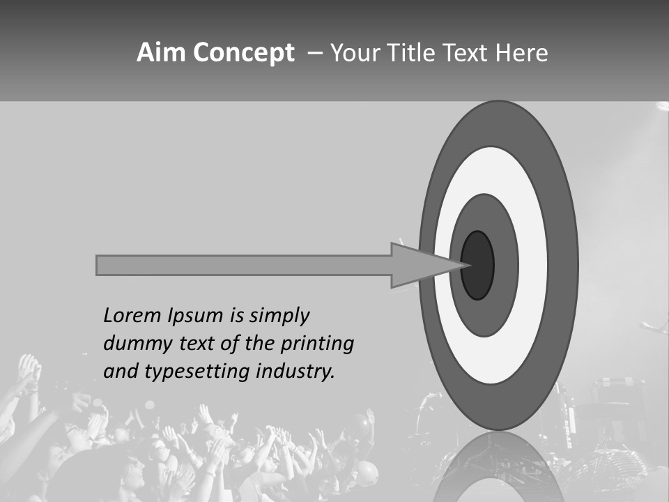 A Man On Top Of A Drum Set In Front Of A Crowd PowerPoint Template