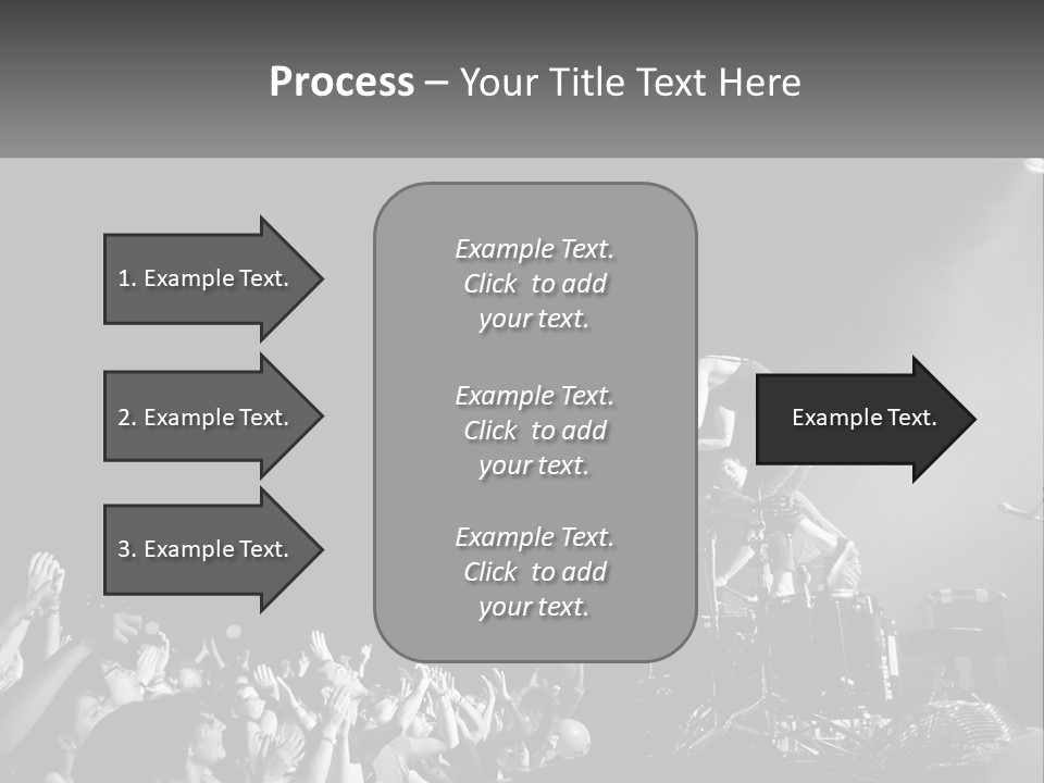 A Man On Top Of A Drum Set In Front Of A Crowd PowerPoint Template