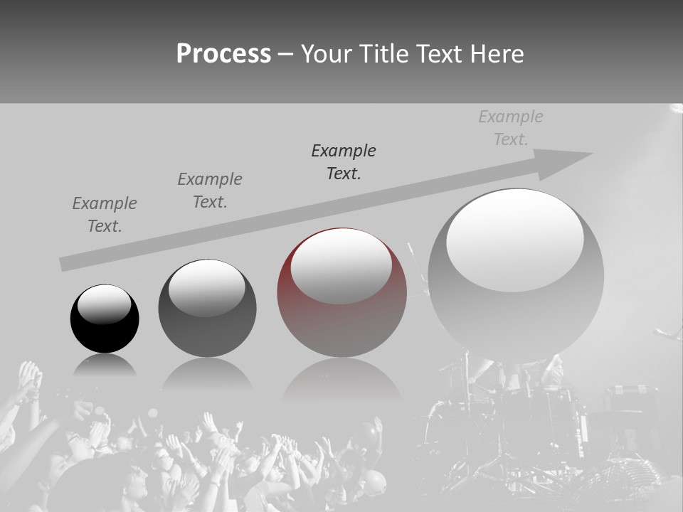A Man On Top Of A Drum Set In Front Of A Crowd PowerPoint Template