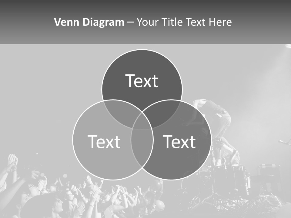 A Man On Top Of A Drum Set In Front Of A Crowd PowerPoint Template